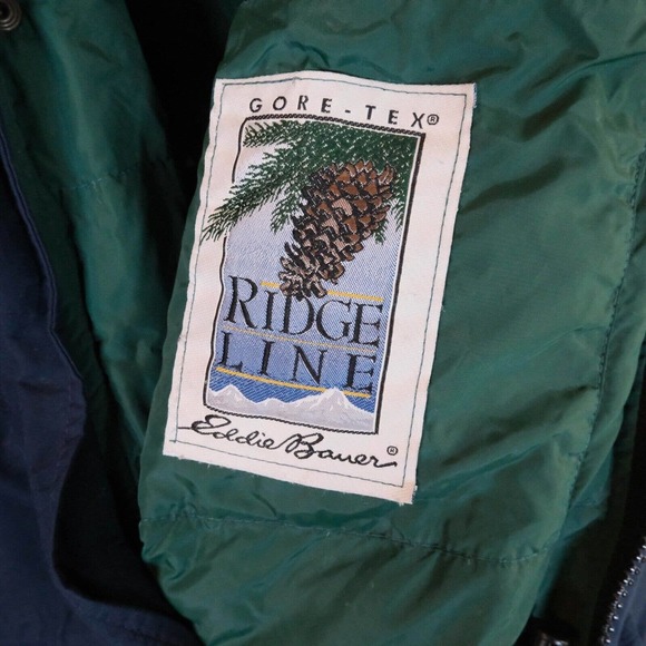 Eddie Bauer Womens Jacket Medium Blue Gore Tech Goose Down Outdoors Puffer - Picture 8 of 16